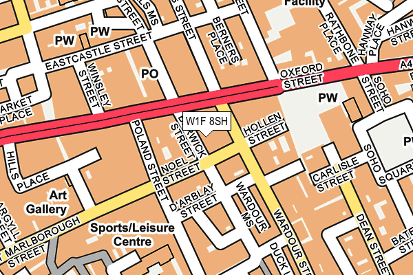 W1F 8SH map - OS OpenMap – Local (Ordnance Survey)