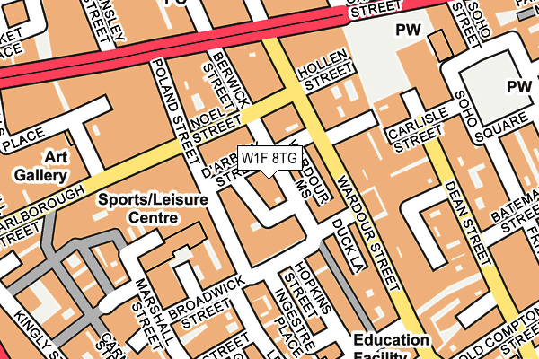 W1F 8TG map - OS OpenMap – Local (Ordnance Survey)