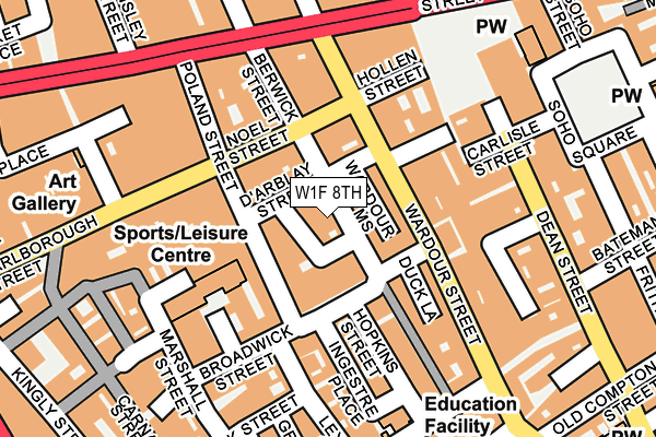 W1F 8TH map - OS OpenMap – Local (Ordnance Survey)