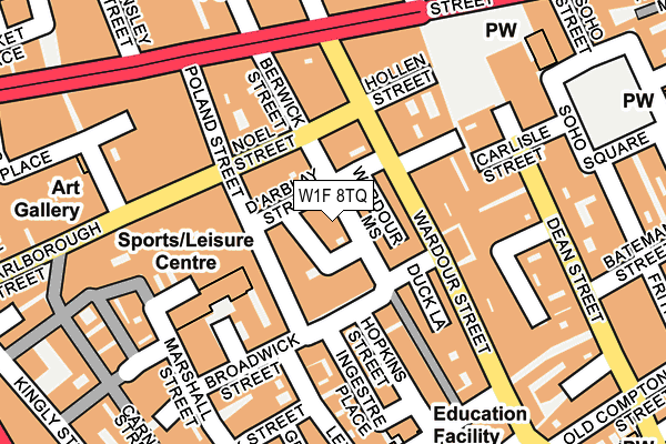 W1F 8TQ map - OS OpenMap – Local (Ordnance Survey)