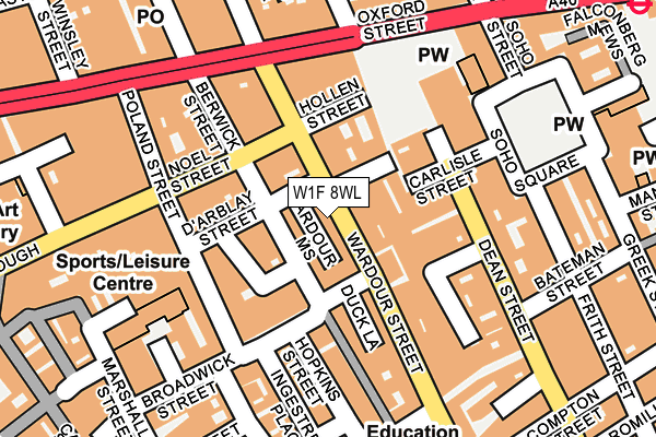 W1F 8WL map - OS OpenMap – Local (Ordnance Survey)