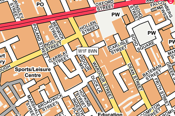 W1F 8WN map - OS OpenMap – Local (Ordnance Survey)