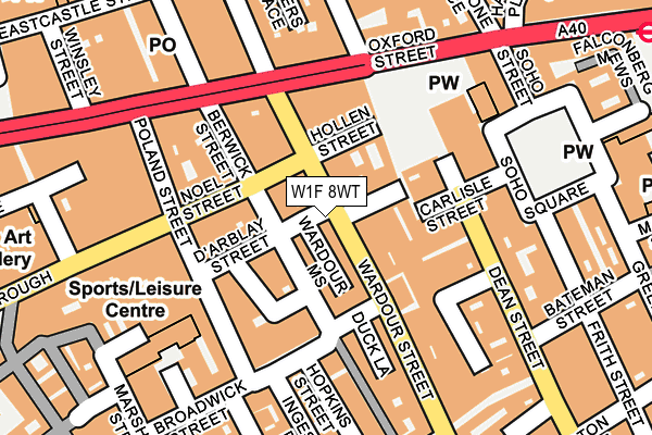 W1F 8WT map - OS OpenMap – Local (Ordnance Survey)