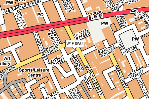 W1F 8WU map - OS OpenMap – Local (Ordnance Survey)