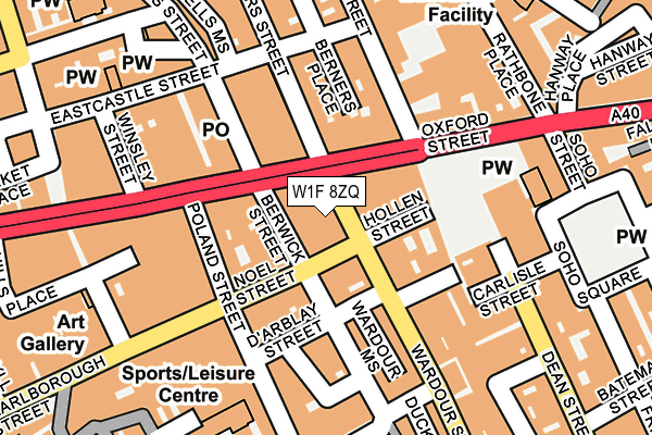 W1F 8ZQ map - OS OpenMap – Local (Ordnance Survey)
