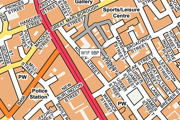 W1F 9BP map - OS OpenMap – Local (Ordnance Survey)