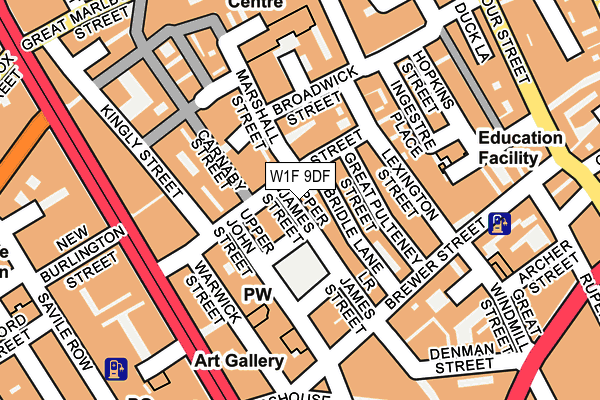 W1F 9DF map - OS OpenMap – Local (Ordnance Survey)