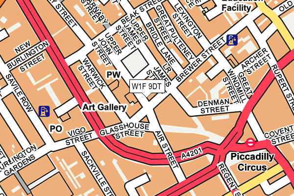 W1F 9DT map - OS OpenMap – Local (Ordnance Survey)