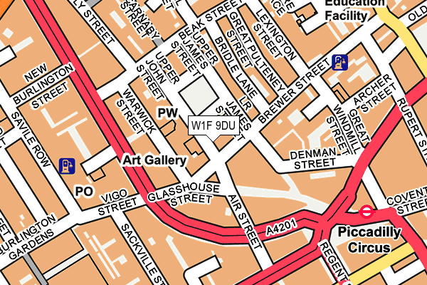 W1F 9DU map - OS OpenMap – Local (Ordnance Survey)