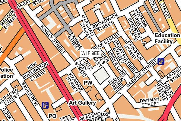 W1F 9EE map - OS OpenMap – Local (Ordnance Survey)