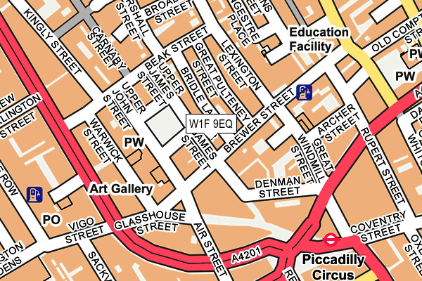 W1F 9EQ map - OS OpenMap – Local (Ordnance Survey)
