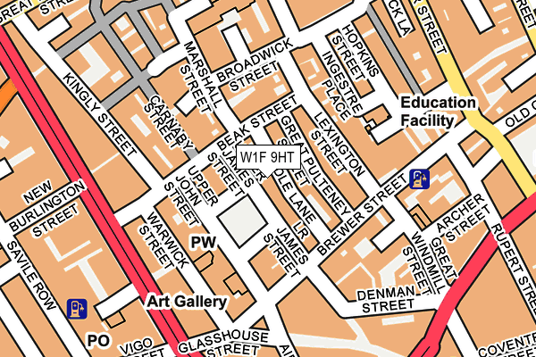 W1F 9HT map - OS OpenMap – Local (Ordnance Survey)