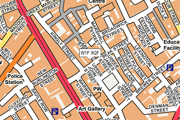 W1F 9QF map - OS OpenMap – Local (Ordnance Survey)