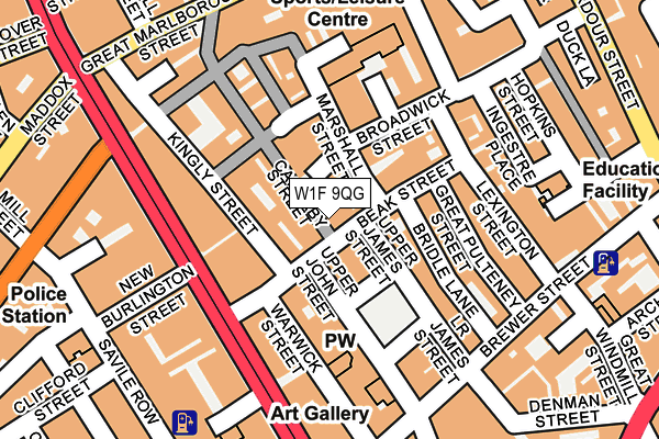 W1F 9QG map - OS OpenMap – Local (Ordnance Survey)