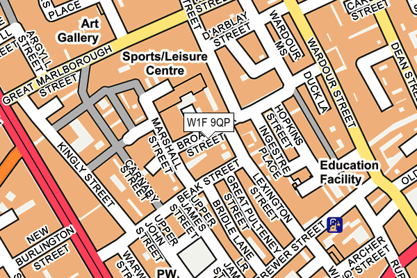 W1F 9QP map - OS OpenMap – Local (Ordnance Survey)