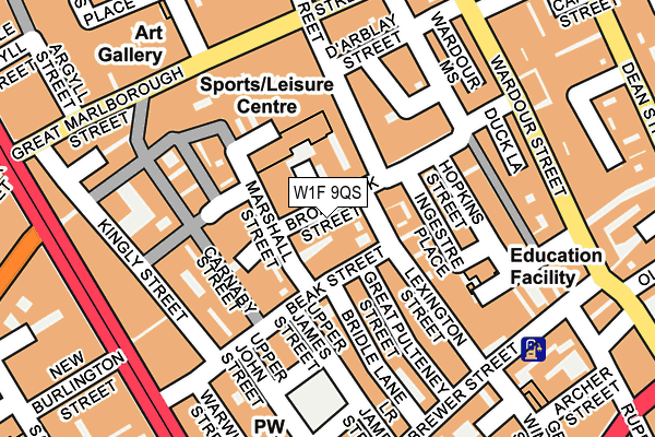 W1F 9QS map - OS OpenMap – Local (Ordnance Survey)