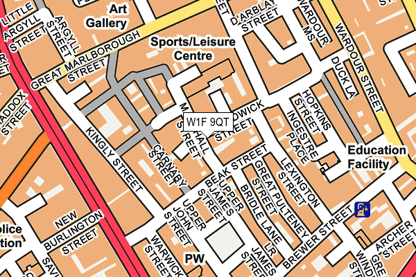 W1F 9QT map - OS OpenMap – Local (Ordnance Survey)