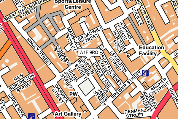 W1F 9RQ map - OS OpenMap – Local (Ordnance Survey)