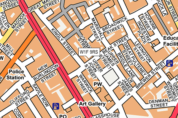 W1F 9RS map - OS OpenMap – Local (Ordnance Survey)