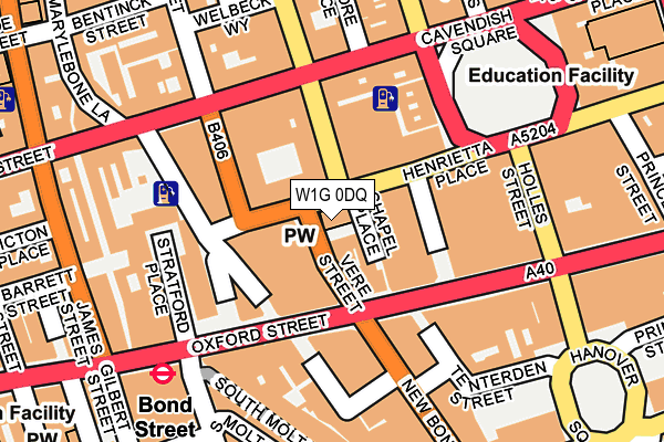 W1G 0DQ map - OS OpenMap – Local (Ordnance Survey)