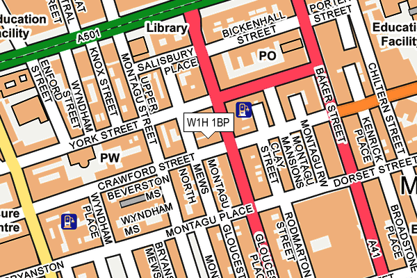 W1H 1BP map - OS OpenMap – Local (Ordnance Survey)