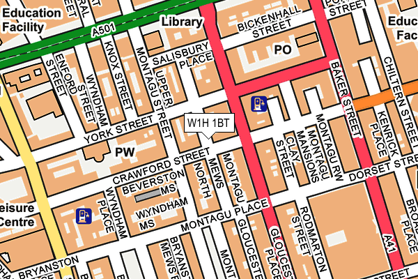 W1H 1BT map - OS OpenMap – Local (Ordnance Survey)