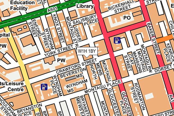 W1H 1BY map - OS OpenMap – Local (Ordnance Survey)