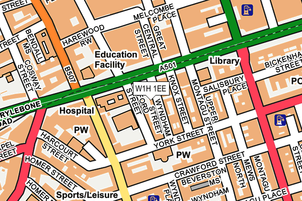W1H 1EE map - OS OpenMap – Local (Ordnance Survey)