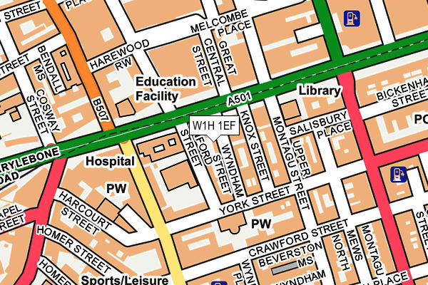 W1H 1EF map - OS OpenMap – Local (Ordnance Survey)