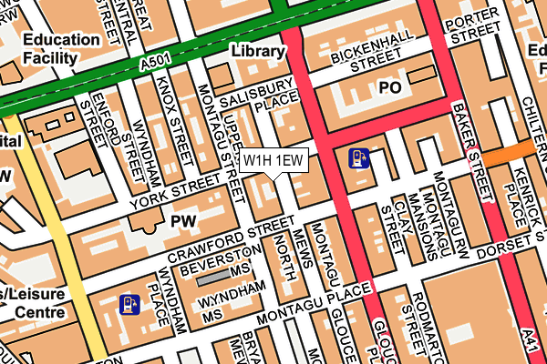 W1H 1EW map - OS OpenMap – Local (Ordnance Survey)
