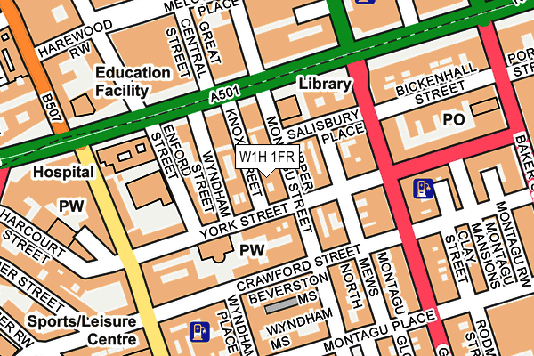 W1H 1FR map - OS OpenMap – Local (Ordnance Survey)