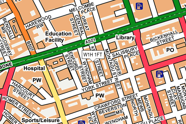 W1H 1FT map - OS OpenMap – Local (Ordnance Survey)