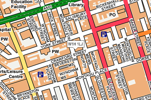 W1H 1LJ map - OS OpenMap – Local (Ordnance Survey)