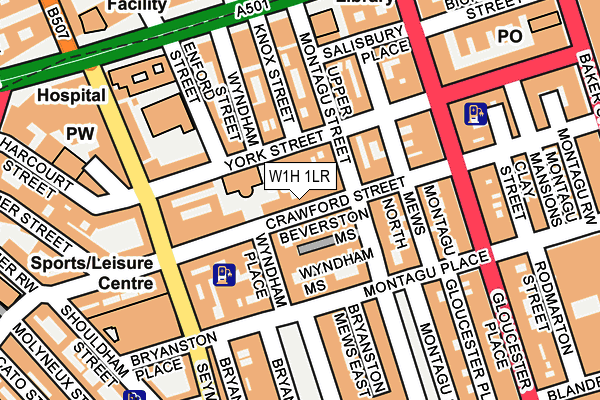 W1H 1LR map - OS OpenMap – Local (Ordnance Survey)