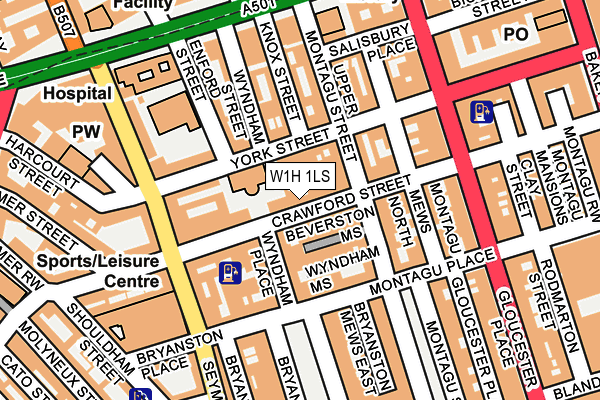 W1H 1LS map - OS OpenMap – Local (Ordnance Survey)