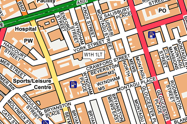 W1H 1LT map - OS OpenMap – Local (Ordnance Survey)