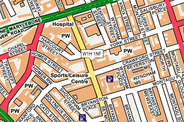 W1H 1NF map - OS OpenMap – Local (Ordnance Survey)