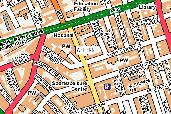 W1H 1NN map - OS OpenMap – Local (Ordnance Survey)