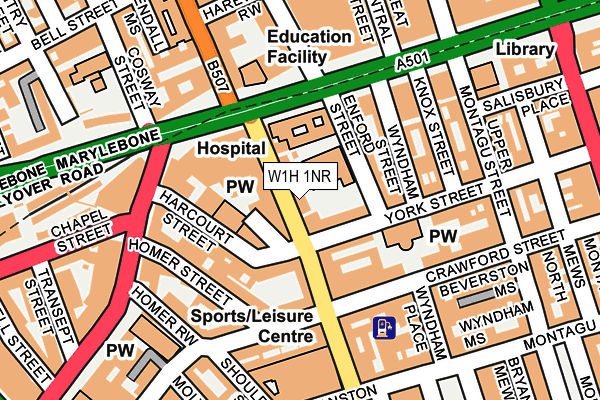 W1H 1NR map - OS OpenMap – Local (Ordnance Survey)