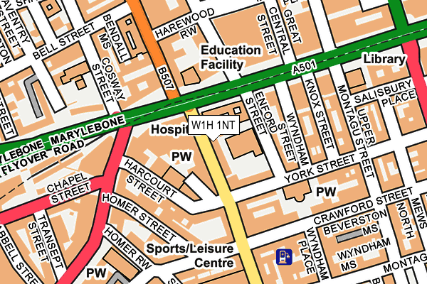 W1H 1NT map - OS OpenMap – Local (Ordnance Survey)