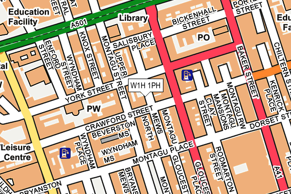 W1H 1PH map - OS OpenMap – Local (Ordnance Survey)