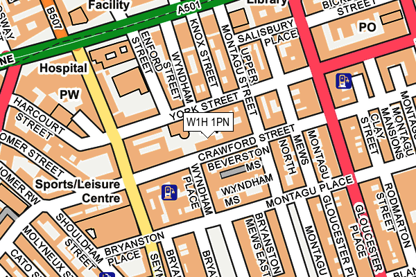 W1H 1PN map - OS OpenMap – Local (Ordnance Survey)
