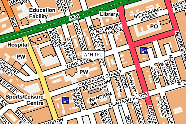 W1H 1PU map - OS OpenMap – Local (Ordnance Survey)