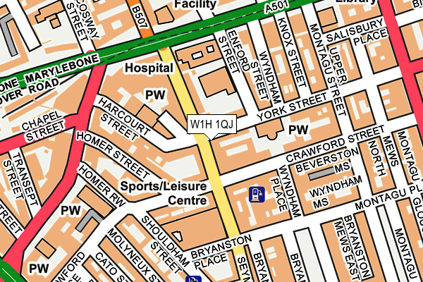 W1H 1QJ map - OS OpenMap – Local (Ordnance Survey)