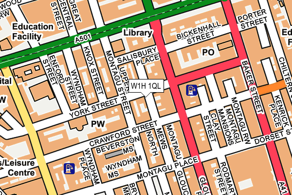 W1H 1QL map - OS OpenMap – Local (Ordnance Survey)