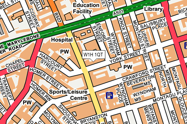 W1H 1QT map - OS OpenMap – Local (Ordnance Survey)