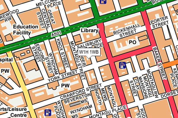 W1H 1WB map - OS OpenMap – Local (Ordnance Survey)