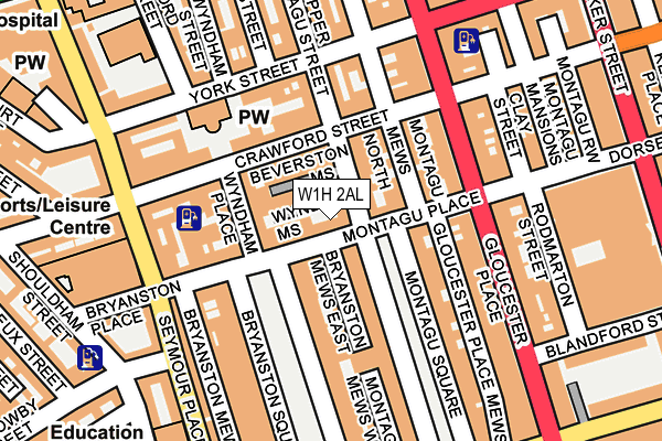 W1H 2AL map - OS OpenMap – Local (Ordnance Survey)