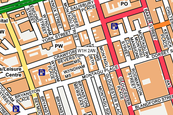 W1H 2AN map - OS OpenMap – Local (Ordnance Survey)