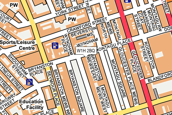 W1H 2BQ map - OS OpenMap – Local (Ordnance Survey)